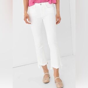 Frame Le Crop Mini Boot Denim Jeans- blanc